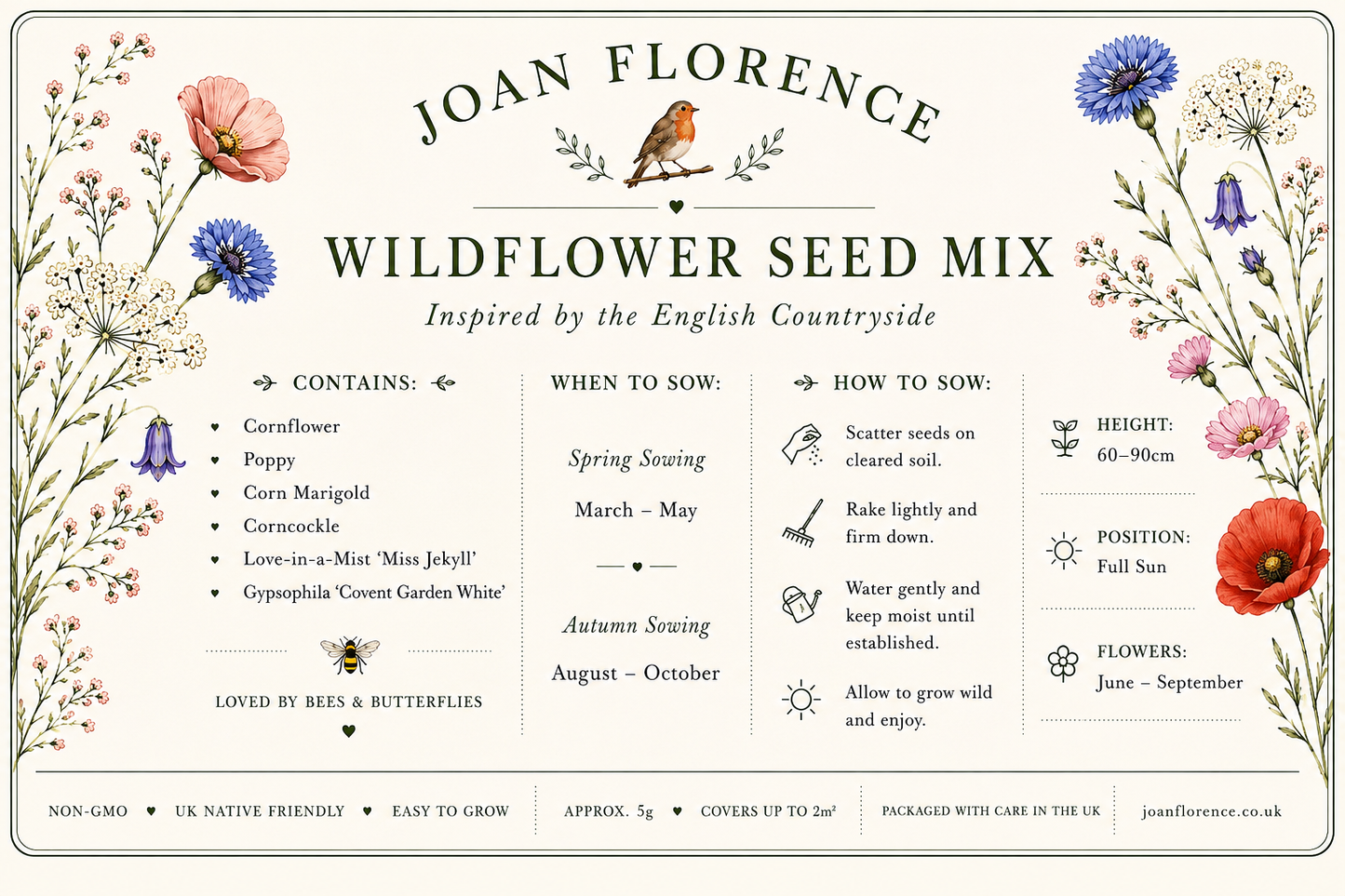 Joan Florence Wildflower Seed Mix (5g)